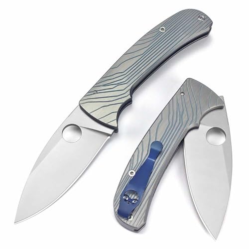 Titan klappmesser s30v scharfe premium taschenmesser Titanlegierung Tc4 tanto edc outdoor messer einhand tragbare camping messer survival Jagdmesser faltbar neck knife loch clip, geschenk für männer von Joa