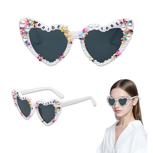 Joalpysm Bride to Be Brille Lustige Hochzeit Sonnenbrille Hen Do Dekorationen Sonnenbrille Hen Party Zubehör Bride to Be Geschenke Party Zubehör Braut Sonnenbrille Pure White Pearl Joalpysm Bride to Be Brille Lustige Hochzeit Sonnenbrille Hen Do Dekorationen Sonnenbrille Hen Party Zubehör Bride to Be Geschenke Party Zubehör Braut Sonnenbrille Pure White Pearl von Joalpysm