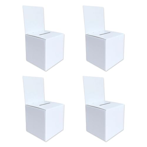 Pappbriefkasten Wahlurne 4 Pack Tombola-Boxen mit Schlitz & Abnehmbarer Kopfzeile Vorschlagsbox Spendenboxen für Wohltätigkeitsorganisationen Sammelbox Große Pappbox zum Abstimmen Sammeln Pappbriefkasten Wahlurne 4 Pack Tombola-Boxen mit Schlitz & Abnehmbarer Kopfzeile Vorschlagsbox Spendenboxen für Wohltätigkeitsorganisationen Sammelbox Große Pappbox zum Abstimmen Sammeln von Joalpysm