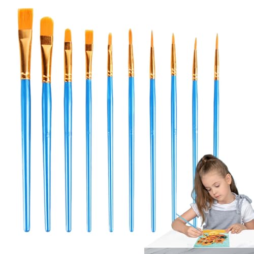 10-teiliges Ölfarben-Pinsel-Set, Kunstpinsel, Aquarell-Acryl-Malpinsel-Set, Acryl-Pinsel-Set, glatte und flexible Künstlerpinsel, Malpinsel von Joberio