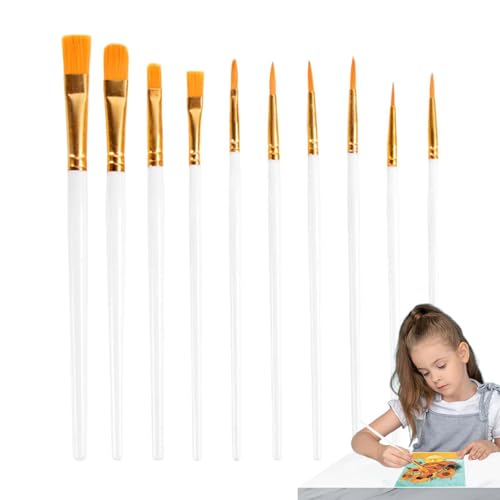 10-teiliges Ölfarben-Pinsel-Set, Kunstpinsel, Aquarell-Acryl-Malpinsel-Set, Acryl-Pinsel-Set, glatte und flexible Künstlerpinsel, Malpinsel von Joberio
