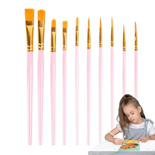 10-teiliges Ölfarben-Pinsel-Set, Kunstpinsel, Aquarell-Acryl-Malpinsel-Set, Acryl-Pinsel-Set, glatte und flexible Künstlerpinsel, Malpinsel von Joberio