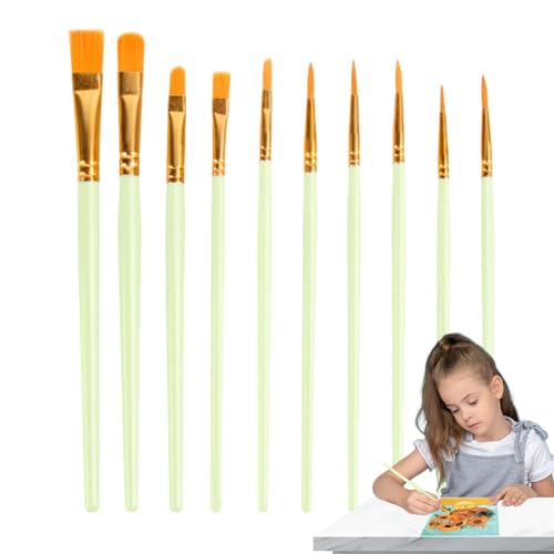 10-teiliges Ölfarben-Pinsel-Set, Kunstpinsel, Aquarell-Acryl-Malpinsel-Set, Acryl-Pinsel-Set, glatte und flexible Künstlerpinsel, Malpinsel von Joberio