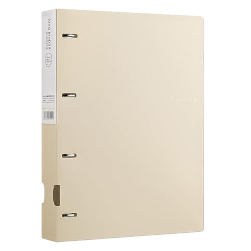 A4-Ordner – Ringbuch mit 4 Löchern, Blau, Beige, Rosa, Polypropylen (PP), Büro- und Schuldokumenten-Organizer von Joberio