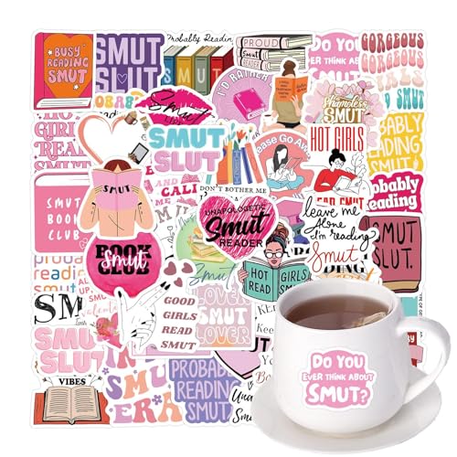 Bookish Sticker - 120 Aesthetic Reading Stickers | Reading Decals Scrapbook Bookish Decal | Scrapbook Aesthetic Sticker | Tear and Stick Book Funny Stickers for Laptop, Motorrad, Gepäck von Joberio