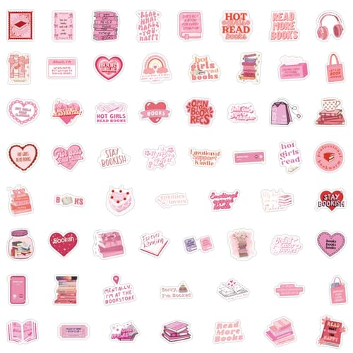 Bookish Sticker - 120 Aesthetic Reading Stickers | Reading Decals Scrapbook Bookish Decal | Scrapbook Aesthetic Sticker | Tear and Stick Book Funny Stickers for Laptop, Motorrad, Gepäck von Joberio