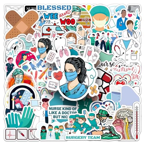 Doktor-Aufkleber, wasserdicht, für Ärzte und Krankenschwestern, leuchtende Farben, für Wasserflasche, Snowboard, Kühlschrank, Gepäck, Computer von Joberio