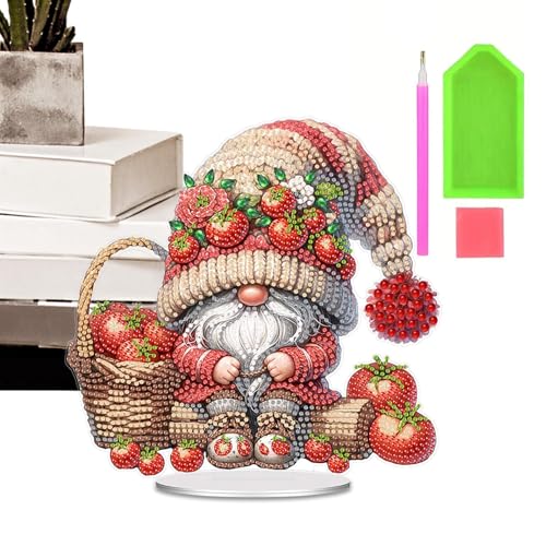 Edelsteinmalerei Schreibtisch-Ornamente | Zwergenförmige Edelsteinkunst-Acrylfarbe | Strass-Kunst für Erwachsene Anfänger, Desktop-Ornamente für Zuhause Wohnzimmer von Joberio