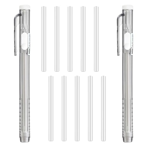 Einziehbarer Mechanischer Radiergummi, 12 Stil Radiergummi Set, Einziehbare Klick-Radiergummis Schalen mit 10 Ersatz-Radiergummi-Nachfüllungen, Click Stick Radiergummis, Bar Radiergummis für Zuhause von Joberio