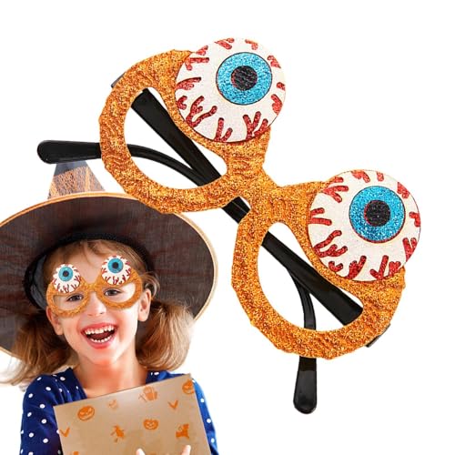 Halloween-Augapfel-Brille, Glitzer-Augapfel-Brillen, gruselige Augapfel-Brille, Halloween-Cosplay-Zubehör für Kinder, , Mädchen von Joberio