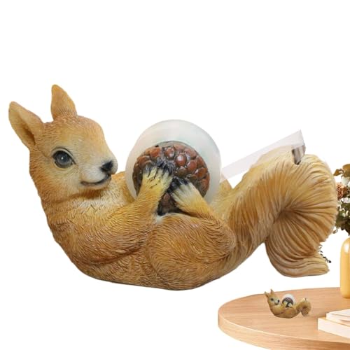 Joberio Klebebandabroller, niedlich, lustig, Tischbandabroller mit Eichhörnchen-Design, Harz-Klebeband, Schreibtischspender für Kollegen, Freunde, Familie, Frauen, Männer, Erwachsene von Joberio