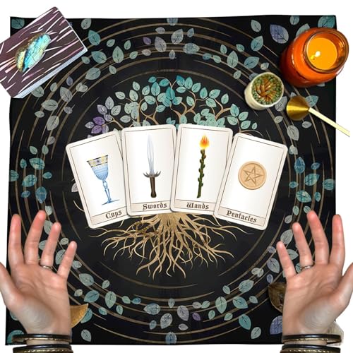 Joberio Tarot-Tischdecke, Mehrzweck-Tischdecke, weiches Tarot-Zubehör, tragbare Tischdecke für Tarotkarten, Altar-Aktivitäten, Eingang von Joberio