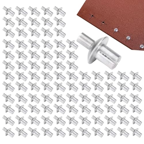 Kernnieten Blindnieten Aluminium 100 Solide Rundkopf Popnieten Ziehnieten mit stabilem Kern Halbrundkopf Nieten Kuppelkopf Popniete für & Hausreparaturen von Joberio