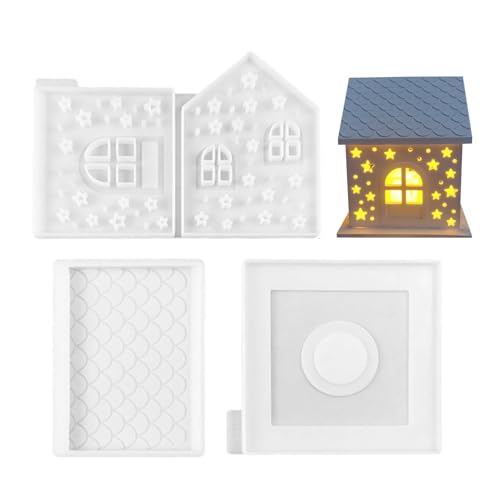 Kerzenformen – Silikonformen | Kunsthaus Silikonform | Stern-Design Home House Mold | Kerzenhandwerk Harz Gießform | Home House Mould, kreative stabile Kerzenform für Kerzen von Joberio
