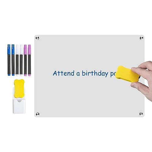 Magnetische Trockentafel für Kühlschrank,Acryl Magnetisches Trockenboard,Magnetischer Kalender für Kühlschrank,Trockentafel für Wand,Magnettafel mit Marker und Radiergummi,Kalender Whiteboard von Joberio