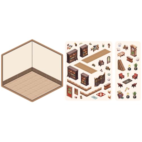 Miniatur-Szenen-Aufkleber, Möbel-Scrapbooking-Aufkleber, visueller Effekt, kein Schnitt, Miniatur-Szenen- -Aufkleber für Kinderzimmer von Joberio