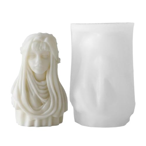Portrait-Kerzenform, wiederverwendbare Göttin-Form, Silikonform, handgefertigt, Kerzenherstellung, Desktop-Dekoration, Zubehör für Wachs-Epoxidharz von Joberio