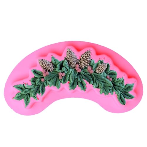 Süßigkeiten-Silikonformen – Kuchenverzierung, Fondant-Form, Silikon, Tannenzapfen-Textur-Design, Weihnachts-Silikon-Fondantform für Zuckerguss, Cupcake-Topper von Joberio