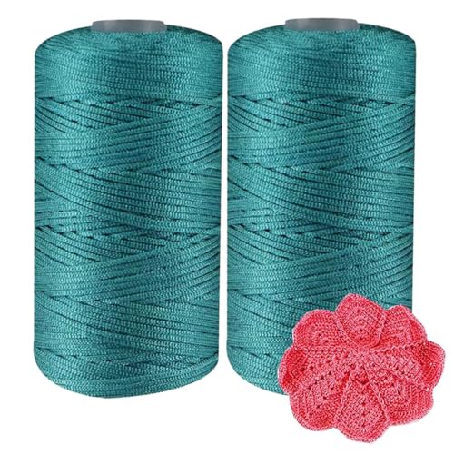 Summer Art Garn Cord - 2 Nylon Häkelgarn Schnur Baumwollfaden | Polyester Häkelgarn Schnur Sommer Sonnenhut Handstricken D-IY Haken Tasche Häkelgarn von Joberio