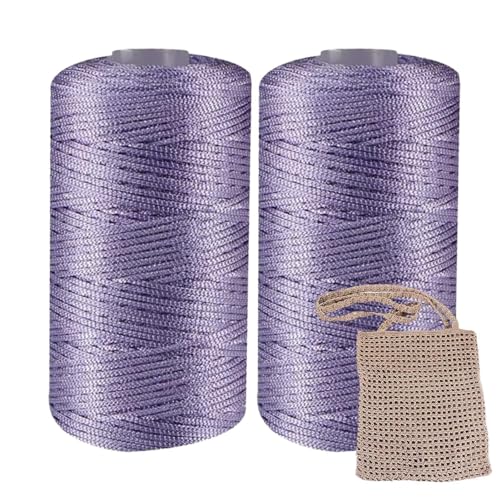 Summer Art Garn Cord - 2 Nylon Häkelgarn Schnur Baumwollfaden | Polyester Häkelgarn Schnur Sommer Sonnenhut Handstricken D-IY Haken Tasche Häkelgarn von Joberio