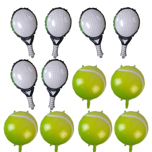 Tennis-Motto-Party-Ballons, Tennisschlägerform und Folien-Ballons, Tennis-Themen-Partyzubehör, Schlägerform, realistisches Set für Kinder und Erwachsene von Joberio
