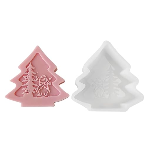 Weihnachtsbaum-Kerzenform | Schreibtisch-Ornament-Zementform – Weihnachtskerzen-Formen, Silikon-Gießformen für Heimdekoration, Epoxidharz-Form von Joberio