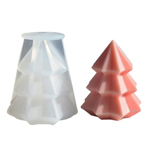 Weihnachtskerzenformen, Frohe Kiefernbaum-Form, Silikon-Epoxidharz-Form, Silikonform für Kerzenherstellung, Silikon-Epoxidharz-Form, Weihnachtsbaum-Formen für Kuchen, Aromatherapie-Kerze von Joberio