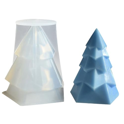 Weihnachtskerzenformen, Frohe Kiefernbaum-Form, Silikon-Epoxidharz-Form, Silikonform für Kerzenherstellung, Silikon-Epoxidharz-Form, Weihnachtsbaum-Formen für Kuchen, Aromatherapie-Kerze von Joberio