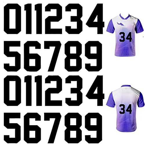 Zahlen zum Aufbügeln für Kleidung – 20 PET-Zahlen zum Aufbügeln | 0 bis 9 Zahlen zum Aufbügeln für Fußball, Basketball, Team, Uniform, T-Shirts, Dekorationen Joberio von Joberio