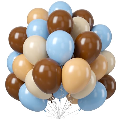 Blaue und braune Luftballons, 60 Stück, pastellfarben, hellblau, weiß, Sand, Nude, Braun, Latex-Ballon-Set, cremefarben, beige, aprikose, Kuh, Party-Ballon für Teddybär, Geburtstag, Babyparty Blaue und braune Luftballons, 60 Stück, pastellfarben, hellblau, weiß, Sand, Nude, Braun, Latex-Ballon-Set, cremefarben, beige, aprikose, Kuh, Party-Ballon für Teddybär, Geburtstag, Babyparty von Jobkoo