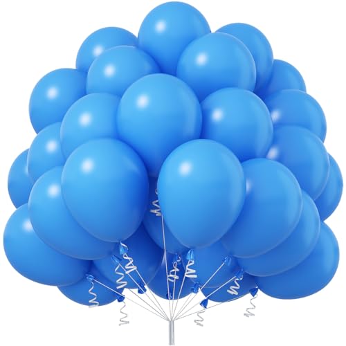 Jobkoo Luftballons Blau, 50 Stück 12 Zoll Matt Party Ballons Hellblau, Himmelblau Latex Luftallon, Hellblaue Blaue Helium Ballon Für Junge Geburtstag Hochzeit Verlobung Babyparty Taufe Party Deko von Jobkoo