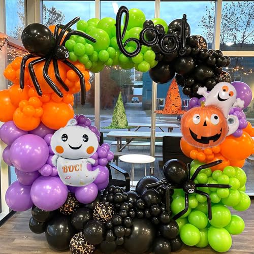 Lila Grün Halloween Ballonbogen Kit Lila Grün Halloween Ballonbogen Kit von Jobkoo