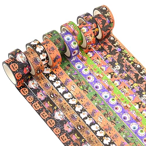 12 Rollen Halloween Washi Tape Multi-Muster Dekoratives Klebeband Halloween Kürbis Geister Washi Klebeband Japanische Washi Paper Tape Washi Tape Set für Scrapbook DIY Crafts Geschenkverpackung Dekor 12 Rollen Halloween Washi Tape Multi-Muster Dekoratives Klebeband Halloween Kürbis Geister Washi Klebeband Japanische Washi Paper Tape Washi Tape Set für Scrapbook DIY Crafts Geschenkverpackung Dekor von Jodsen