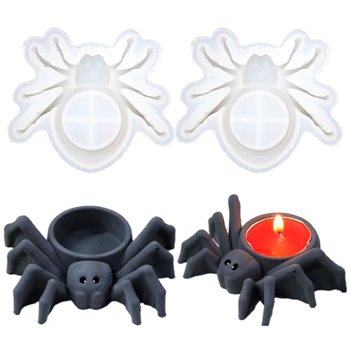 2 Stück Spinnen Silikonform Kerzenhalter Halloween Kerzenhalter Kunstharzform Teelichthalter DIY-Handwerk Gießform Kerzenhalter Schmuckgussformen für Epoxidharz Basteln Zuhause Tischdekoration 2 Stück Spinnen Silikonform Kerzenhalter Halloween Kerzenhalter Kunstharzform Teelichthalter DIY-Handwerk Gießform Kerzenhalter Schmuckgussformen für Epoxidharz Basteln Zuhause Tischdekoration von Jodsen