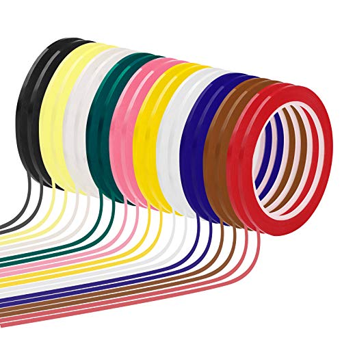 20 Rollen Whiteboard Klebeband Grafikkarten Bänder,10 Farben 3mmX66m Washi Tape Buntes Selbstklebendes Klebeband,Dünnes Schmales Vinyl Nadelstreifen Kunstband,Gitter Markierung Warnlinien,Linien 20 Rollen Whiteboard Klebeband Grafikkarten Bänder,10 Farben 3mmX66m Washi Tape Buntes Selbstklebendes Klebeband,Dünnes Schmales Vinyl Nadelstreifen Kunstband,Gitter Markierung Warnlinien,Linien von Jodsen