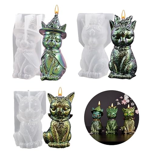 3 Stücke Silikon Kerzenform Halloween Katze Kerzenharz Schimmel Tierische Epoxidharz Formen für DIY Bastelhause Home Dekoration Tröte Schokolade Seife Handgefertigtes Geschenk 3 Stücke Silikon Kerzenform Halloween Katze Kerzenharz Schimmel Tierische Epoxidharz Formen für DIY Bastelhause Home Dekoration Tröte Schokolade Seife Handgefertigtes Geschenk von Jodsen