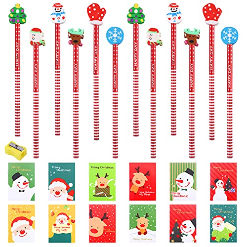 30 Stückklein Weihnachts notizblock,12 Weihnachts Stifte mit Gummi,Bleistifte mit Radiergummi,süße Taschennotizbücher Bleistiftspitzer,Weihnachtsfeier Festival-Geschenk Klassenzimmer-Belohnungen 30 Stückklein Weihnachts notizblock,12 Weihnachts Stifte mit Gummi,Bleistifte mit Radiergummi,süße Taschennotizbücher Bleistiftspitzer,Weihnachtsfeier Festival-Geschenk Klassenzimmer-Belohnungen von Jodsen