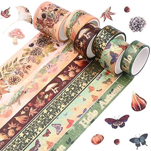 6 Rollen Washi Tapes Set Masking Dekorative Klebeband Tape Kürbis Ahornblatt Papierband DIY Handwerk Klebeaufkleber Japanische Maskierung Beschreibbare Dekobänder für Sammelalben Geschenkverpackung 6 Rollen Washi Tapes Set Masking Dekorative Klebeband Tape Kürbis Ahornblatt Papierband DIY Handwerk Klebeaufkleber Japanische Maskierung Beschreibbare Dekobänder für Sammelalben Geschenkverpackung von Jodsen