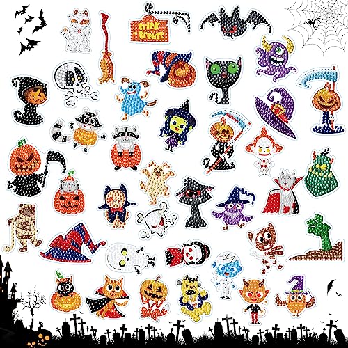 Halloween Diamond Painting Aufkleber Set für Kinder Erwachsene Anfänger,39 Stück 5D Diamant Malerei Sticker Kits,Schädel Geist Kürbis Diamant Painting Bilder Kinder Sticker,Diamant Mosaik Geschenk Halloween Diamond Painting Aufkleber Set für Kinder Erwachsene Anfänger,39 Stück 5D Diamant Malerei Sticker Kits,Schädel Geist Kürbis Diamant Painting Bilder Kinder Sticker,Diamant Mosaik Geschenk von Jodsen