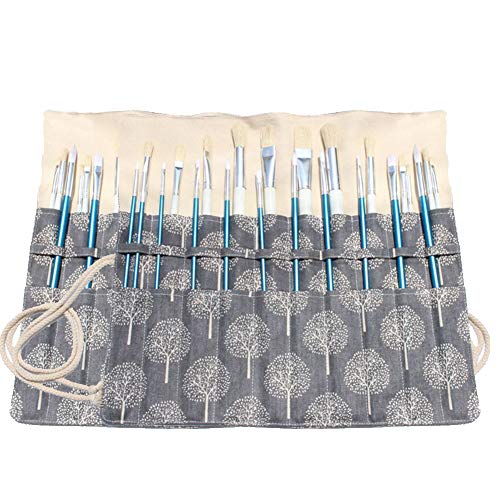 Künstler-Pinseltasche aus Leinen, klassischer Stil, Schutzbeutel zum Aufbewahren von Acrylfarben, Aquarellfarbe, Ölkreide- und Zeichenstiften D Künstler-Pinseltasche aus Leinen, klassischer Stil, Schutzbeutel zum Aufbewahren von Acrylfarben, Aquarellfarbe, Ölkreide- und Zeichenstiften D von Jodsen