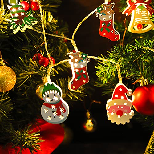 Lichterkette Warmweiß, 3M 20 Stk Lichterkette Weihnachtsmann Schneemann Weihnachtsbaum Batteriebetriebene Lichterkette für Indoor Outdoor Weihnachten Hochzeit Hausgarten Urlaub Party Dekoration Lichterkette Warmweiß, 3M 20 Stk Lichterkette Weihnachtsmann Schneemann Weihnachtsbaum Batteriebetriebene Lichterkette für Indoor Outdoor Weihnachten Hochzeit Hausgarten Urlaub Party Dekoration von Jodsen