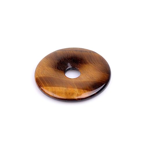 JOE FOREMAN 50 mm gelbe Tigeraugen, natürlicher Edelstein, Ring, Kreis, Donuts, Anhänger für Schmuckherstellung, 1 Stück JOE FOREMAN 50 mm gelbe Tigeraugen, natürlicher Edelstein, Ring, Kreis, Donuts, Anhänger für Schmuckherstellung, 1 Stück von Joe Foreman