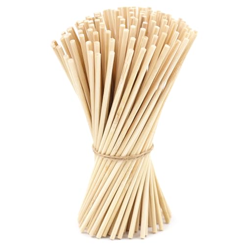 Joejis Bambus-Holzdübelstangen - Holzstäbchen zum basteln - Naturholzstangen für das Handwerk - dünne Holzstäbchen - Natürliches Bambus Holz (120 Stück - 15 cm x 3 mm) von joeji's Kitchen
