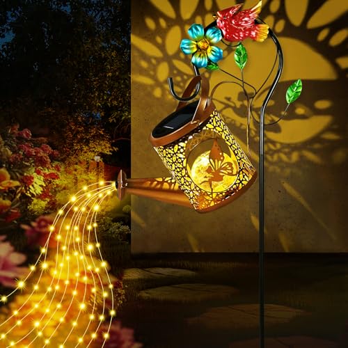 Joellfuner Solarlampen für Außen Garten, Solar Gießkanne Lichterkette, Solar Gießkanne Licht mit Lichterkette, Solarlaterne für außen mit Schäferhaken, Vintage Lichterkette Aussen für Garten Hofweg Joellfuner Solarlampen für Außen Garten, Solar Gießkanne Lichterkette, Solar Gießkanne Licht mit Lichterkette, Solarlaterne für außen mit Schäferhaken, Vintage Lichterkette Aussen für Garten Hofweg von Joellfuner