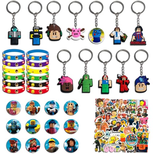 Jofiesu 86-teiliges Partygeschenk-Set inklusive Schlüsselanhänger für Spiel-Fans, Partytütenfüller, Gamer-Partygeschenke, farbige Silikon-Armbänder, Gummi-Schlüsselanhänger, Zubehör, Kindergeburtstag Jofiesu 86-teiliges Partygeschenk-Set inklusive Schlüsselanhänger für Spiel-Fans, Partytütenfüller, Gamer-Partygeschenke, farbige Silikon-Armbänder, Gummi-Schlüsselanhänger, Zubehör, Kindergeburtstag von Jofiesu