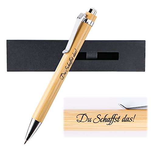 Du schaffst das! Kugelschreiber Bambus Kuli Stift Geschenk Glücksbringer Geschenk Prüfung Geschenk, Abschiedsgeschenk, Neuer Job Geschenk - Schwarzschreibend Du schaffst das! Kugelschreiber Bambus Kuli Stift Geschenk Glücksbringer Geschenk Prüfung Geschenk, Abschiedsgeschenk, Neuer Job Geschenk - Schwarzschreibend von Jognee