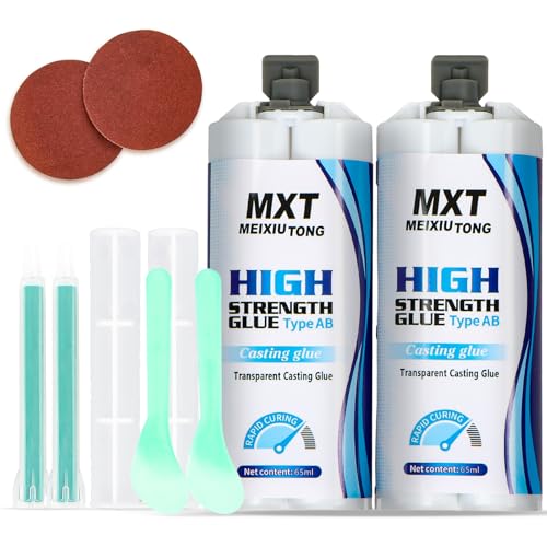 Metallkleber - 130ml 2 Komponenten Kleber Epoxidharz für Metall, Flüssigmetall Kleber zum Schweißen & Reparieren, Hochfester Klebstoff für Kunststoff, Holz, Keramik von Jognee
