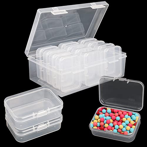 Jogoico 13 Stück Klein Aufbewahrungs Behälter Box mit Deckel, Klar Sortierbox für Perlen, Aufbewahrungsboxen klein für Perlen, Schmuck, Pillen, Bastelzubehör, Kleine Gegenstände(6.5 * 4.5 * 2CM) von Jogoico