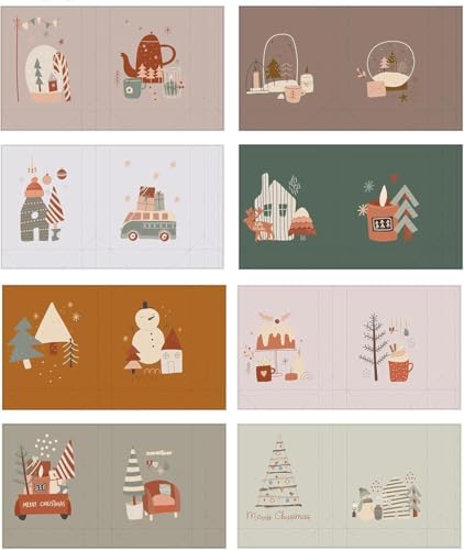 Adventskalender zum selber Basteln und Befüllen - 24 Weihnachtskalender Papiertüten zum Selber Basteln - Papier Adventstüten mit Holzklammern zum Basteln für Weihnachten - Papier Weihnachtstüten von Johamoo