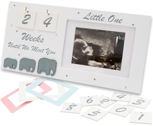 Baby First Scan Bilderrahmen für Ultraschallbilder,Baby-Sonogramm-Bilderrahmen Geschenke für Werdende Mütter,schwangerschaft geschenk chwangerschaftskalender Countdown-Wochen Werdende Mama Geschenk. von Johiux